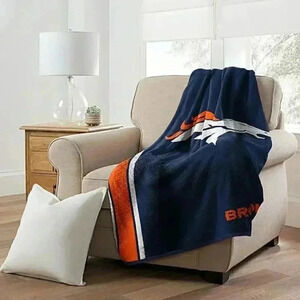 Northwest The Company NFL Polyester Sherpa Throw Blanket 50X60, Denver Broncos